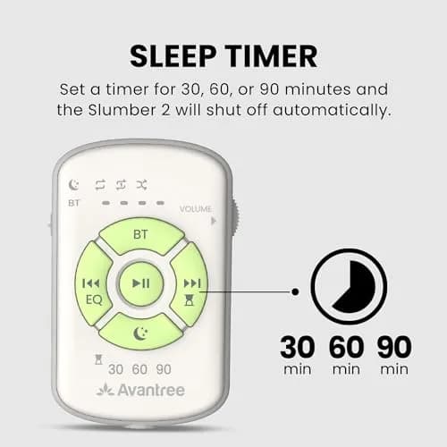 Avantree Slumber 2 - Bluetooth Pillow Speaker for Side Sleepers | Wireless White Noise Headphones thumbnail 6