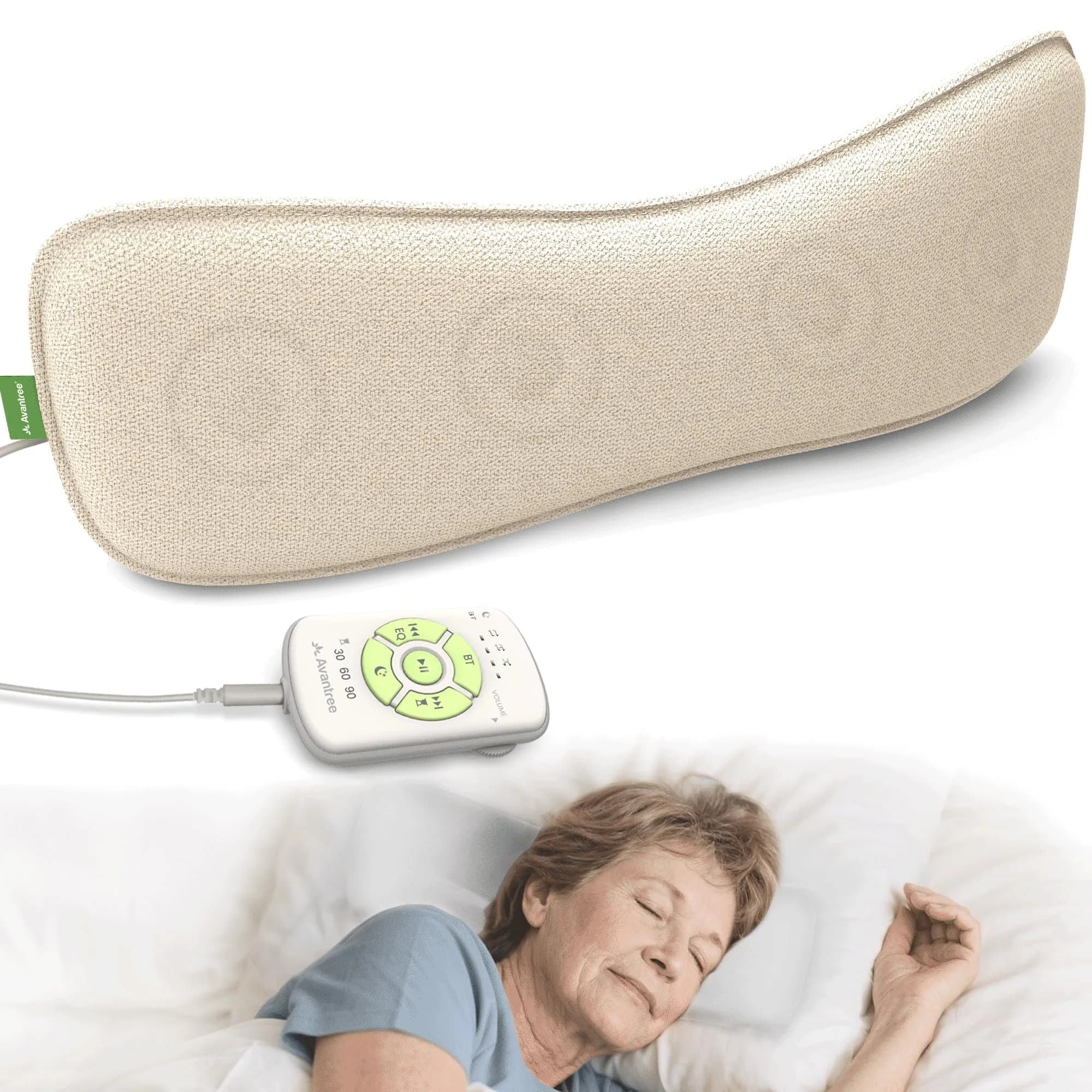 Avantree Slumber 2 - Bluetooth Pillow Speaker for Side Sleepers | Wireless White Noise Headphones