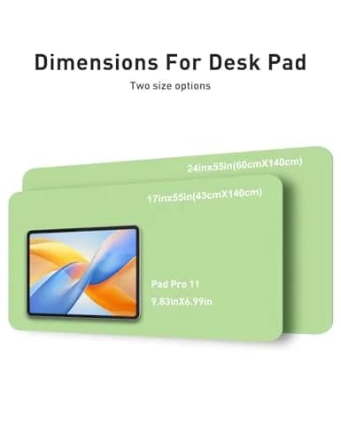 Aothia Faux Leather Desk Mat - Foam Green 140cm x 43cm (55" x 17") | Protects Desks from Scratches, Spills, and Heat thumbnail 5