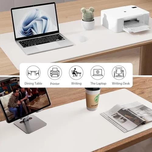 Aothia Faux Leather Desk Mat 140cm x 61cm (55" x 24") | Waterproof, Non-Slip PU Blotter for Office & Home thumbnail 6