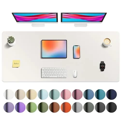 Aothia Faux Leather Desk Mat 140cm x 61cm (55" x 24") | Waterproof, Non-Slip PU Blotter for Office & Home thumbnail 1