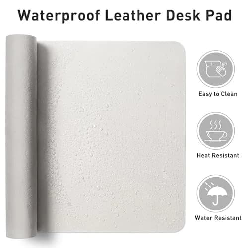 Aothia Faux Leather Desk Mat 140cm x 61cm (55" x 24") | Waterproof, Non-Slip PU Blotter for Office & Home thumbnail 7
