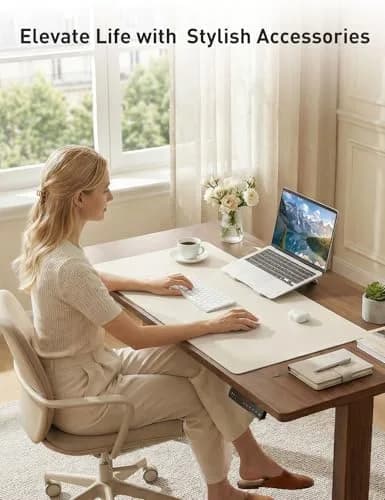Aothia Faux Leather Desk Mat 140cm x 61cm (55" x 24") | Waterproof, Non-Slip PU Blotter for Office & Home thumbnail 8