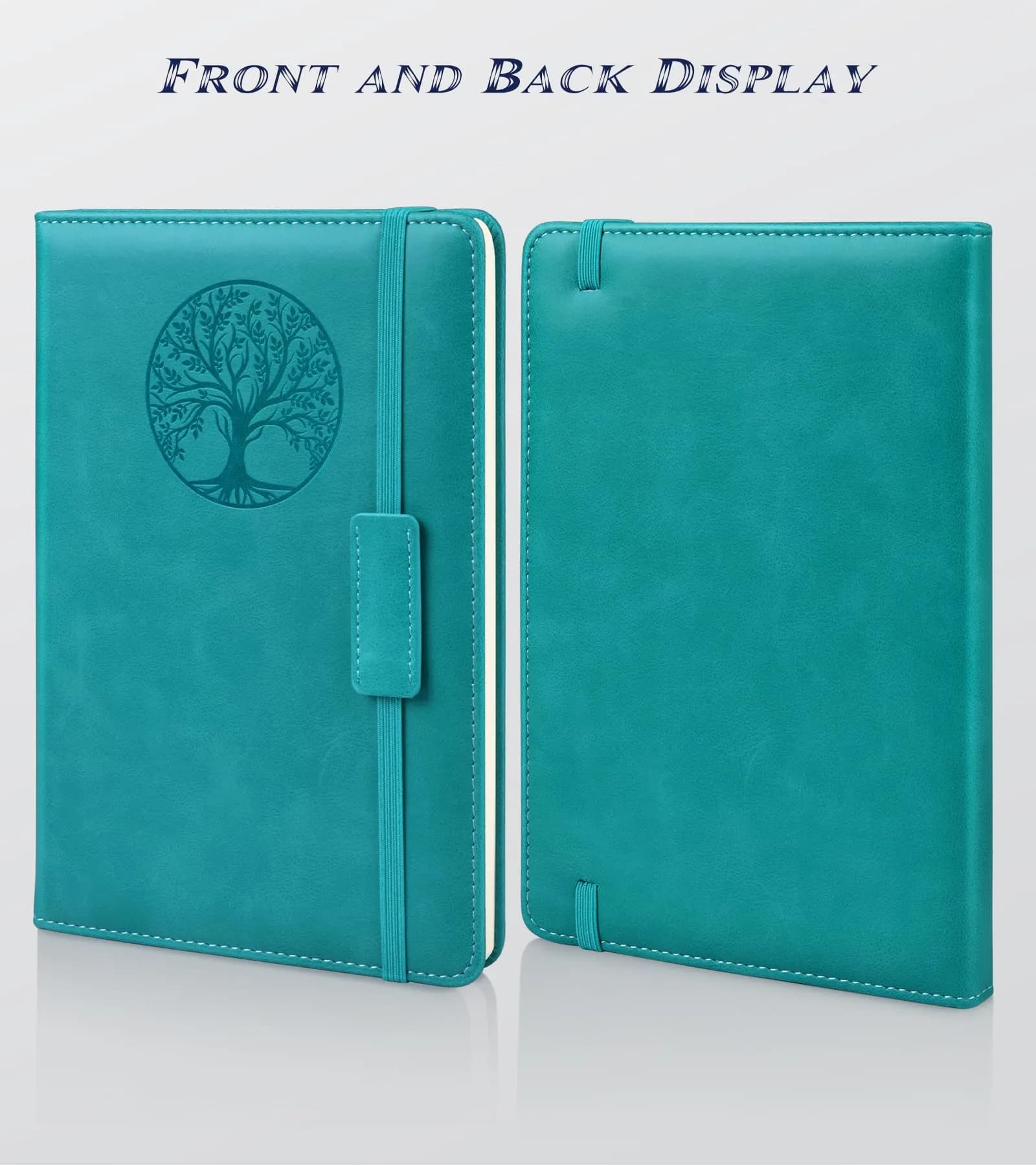 Biuwory A5 Grid Paper Notebook Journal for Women Men, 140 Pages Hardcover Leatherette, Blue | Acid-Free Paper Notebook - view 6