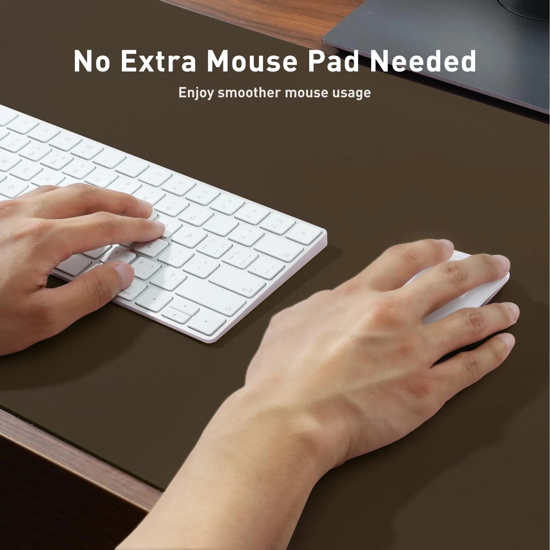 Aothia Faux Leather Desk Mat - Large 55" x 24" PU Leather Blotter | Waterproof Writing Surface for Office & Home - view 4