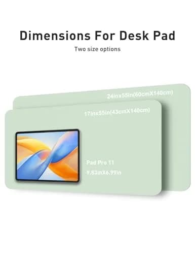 Aothia Faux Leather Desk Mat Aqua 140cm (55") x 43cm (17") | Smooth Writing Surface for Office & Home thumbnail 5