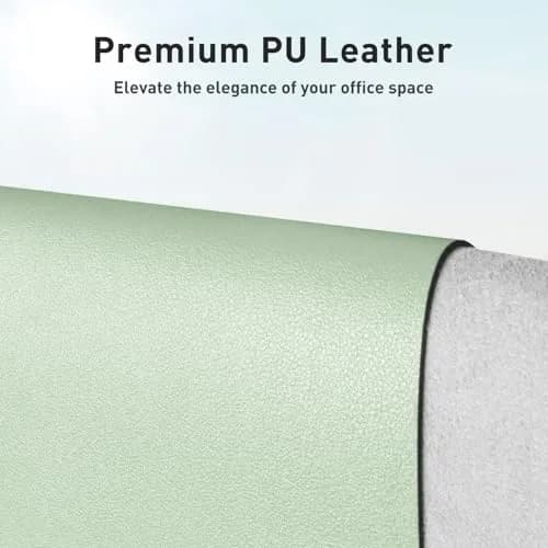 Aothia Faux Leather Desk Mat Aqua 140cm (55") x 43cm (17") | Smooth Writing Surface for Office & Home thumbnail 2