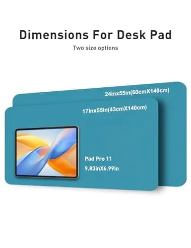 Aothia Faux Leather Desk Mat - Non-Slip PU Leather Desk Blotter, Waterproof Writing Surface, Large Desk Pad for Office & Home (Turquoise, 140cm x 43cm) thumbnail 5
