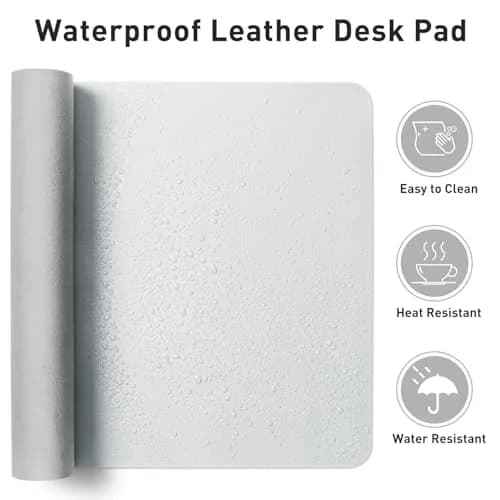 Aothia Faux Leather Desk Mat 139.7cm x 60.96cm (55" x 24") | Smooth Writing Surface for Home & Office thumbnail 7