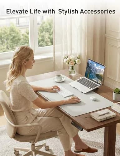 Aothia Faux Leather Desk Mat 139.7cm x 60.96cm (55" x 24") | Smooth Writing Surface for Home & Office thumbnail 8