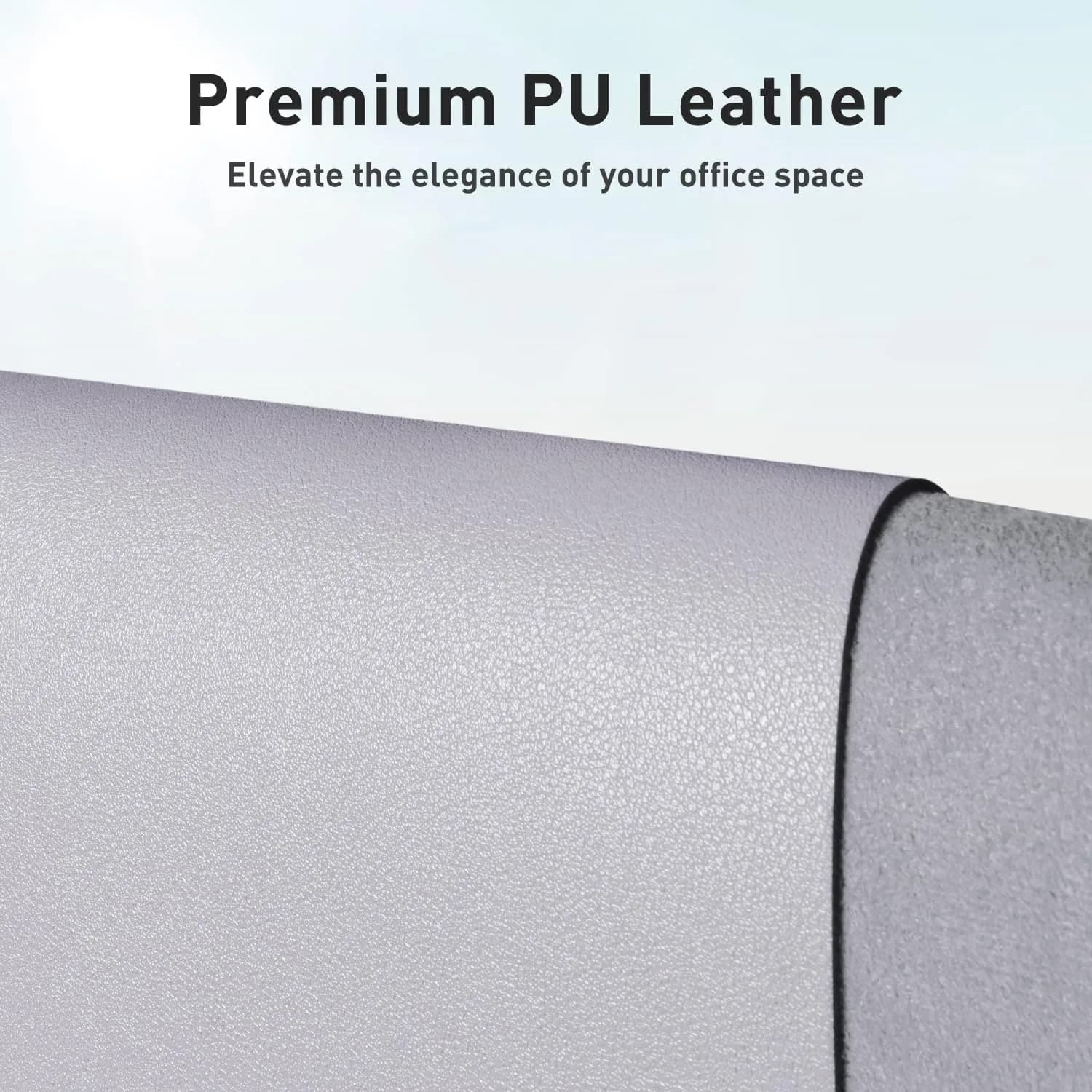 Aothia Smoky Lavender Desk Mat 55" x 17" | Faux Leather Large Mouse Pad - view 2