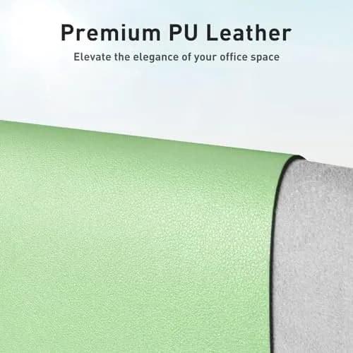 Aothia Faux Leather Desk Mat - Foam Green, 55" x 24" | Protects Desk, Enhances Workspace - view 5