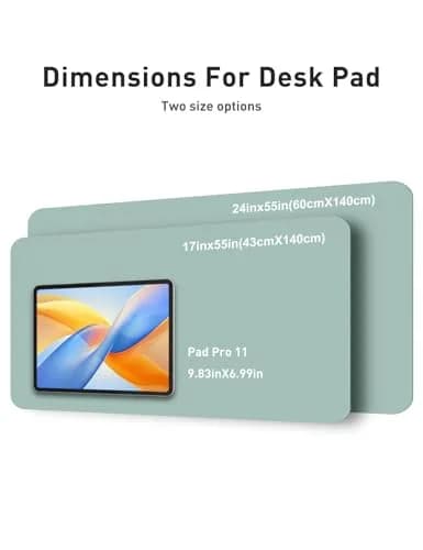 Aothia Faux Leather Desk Mat - Large 139.7cm x 43.18cm (55" x 17") | Smooth Writing Surface for Office & Home thumbnail 5