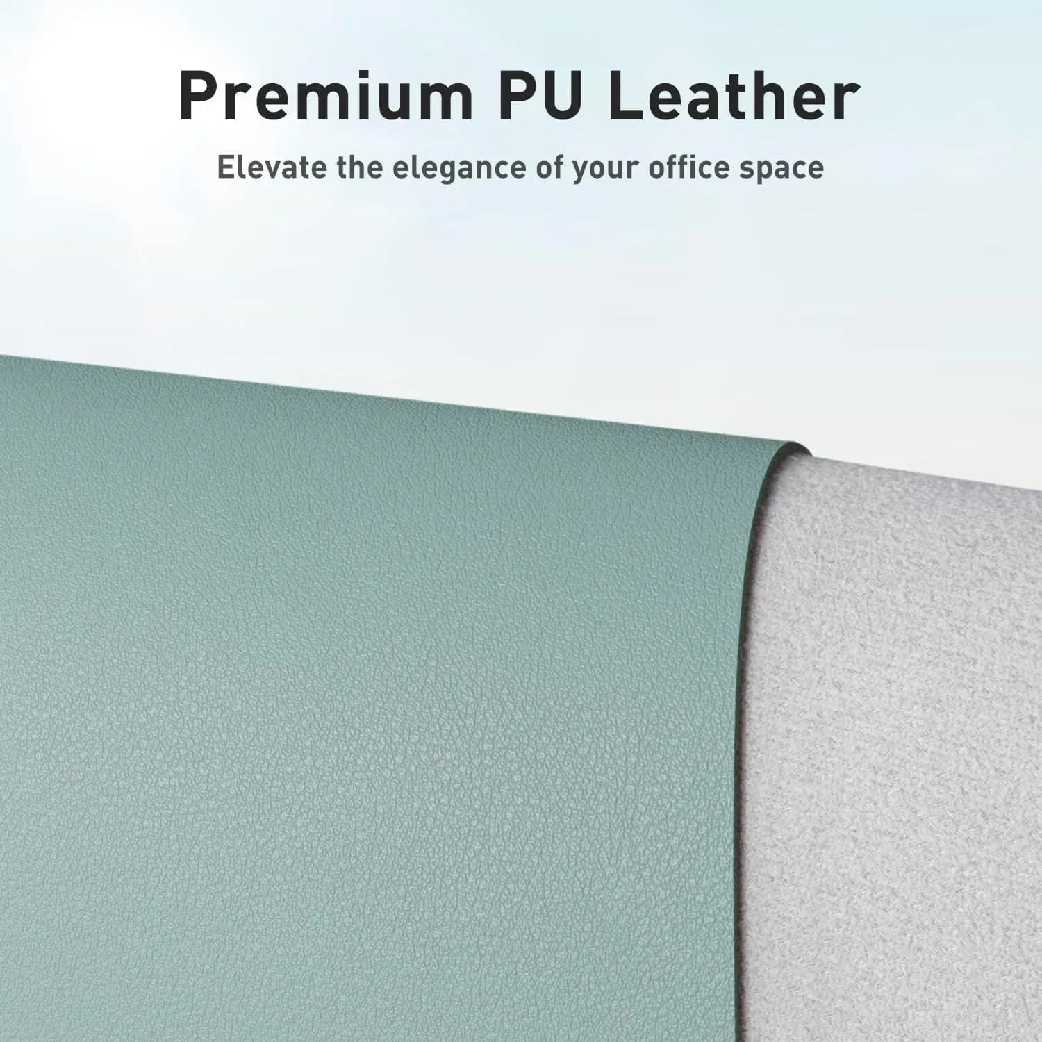 Aothia Faux Leather Desk Mat - Large 139.7cm x 43.18cm (55" x 17") | Smooth Writing Surface for Office & Home - view 2