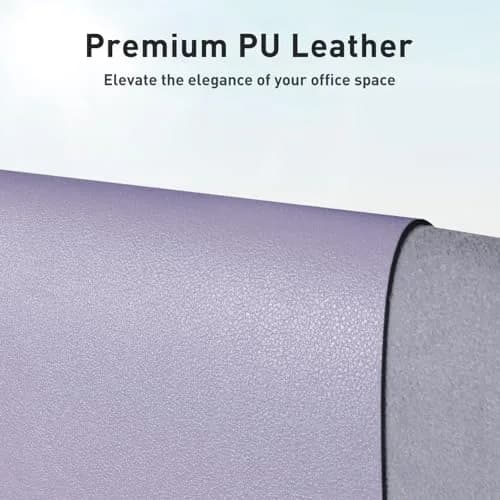 Aothia Faux Leather Desk Mat - Lavender 140cm (55") x 43cm (17") | Smooth Writing Surface for Office & Home thumbnail 2