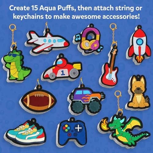 Skillmatics Aqua Puffs Just Boy Things Art & Craft Kit | Mess-Free 3D Puffy Creations for Ages 4-10 thumbnail 5