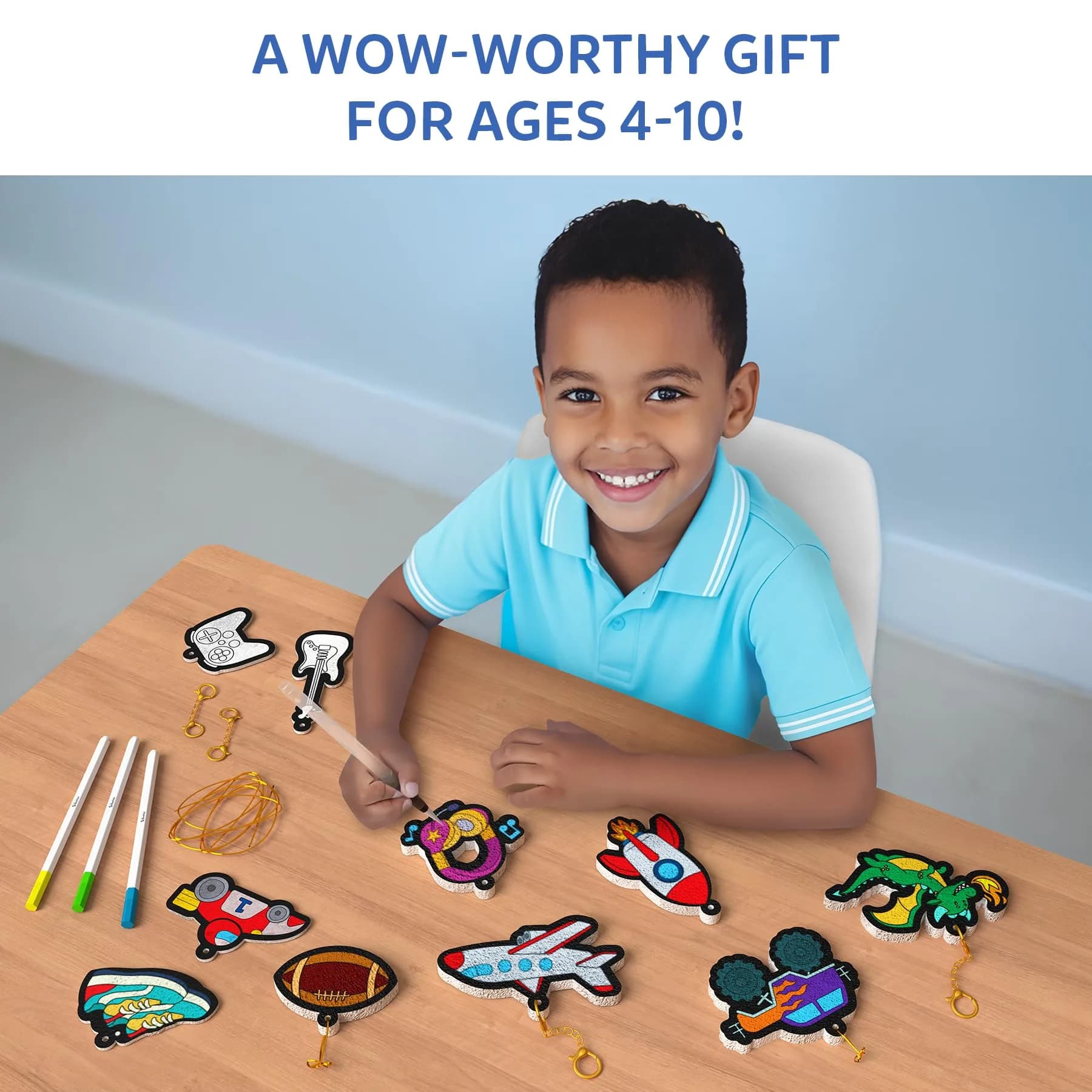 Skillmatics Aqua Puffs Just Boy Things Art & Craft Kit | Mess-Free 3D Puffy Creations for Ages 4-10 - view 7