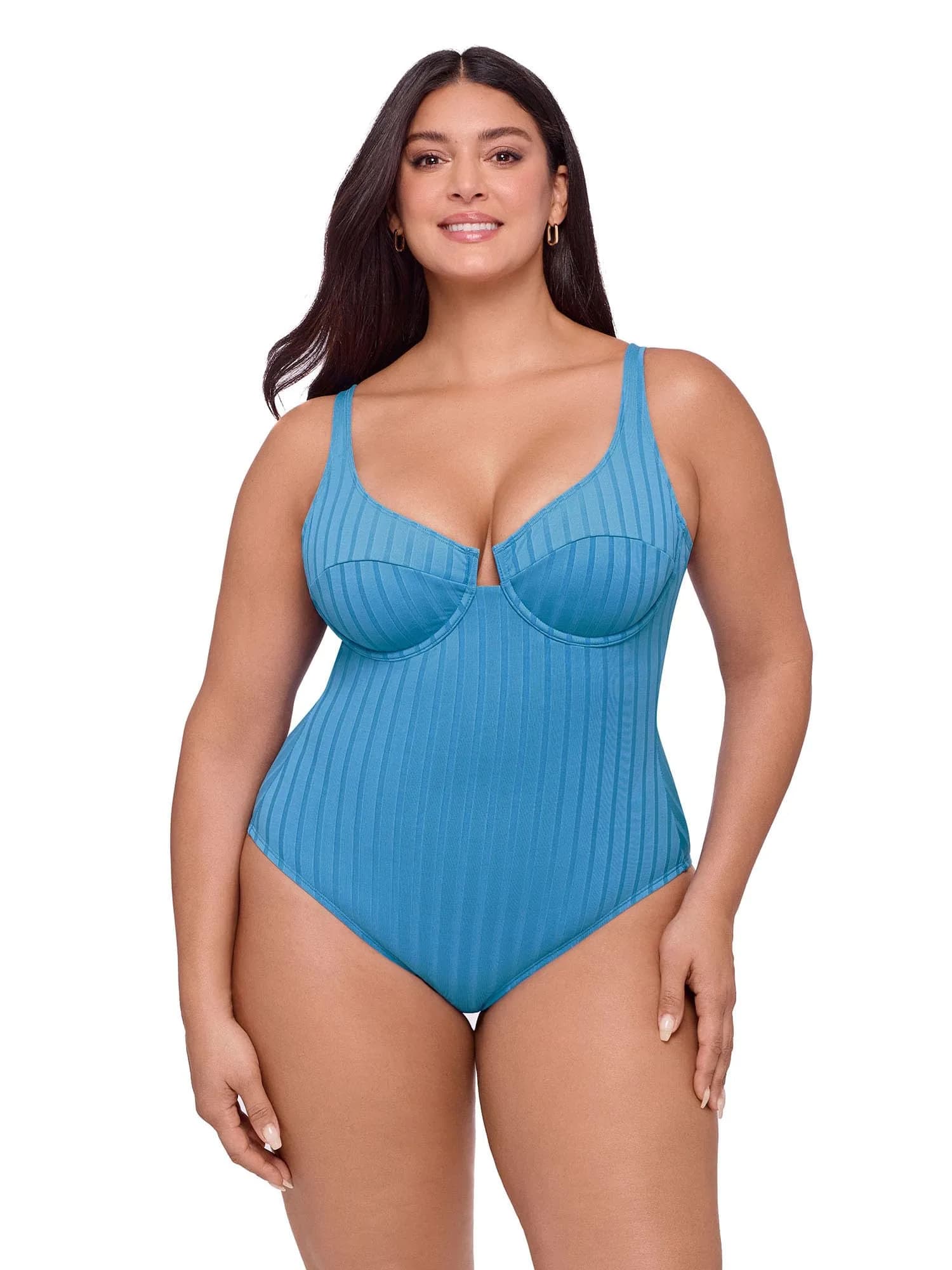 S3 Swim Women's Sculpting Scoop Neck Underwire One Piece Swimsuit | Supportive & Flattering Fit