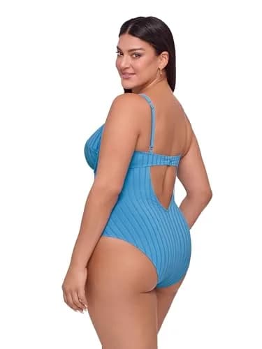 S3 Swim Women's Sculpting Scoop Neck Underwire One Piece Swimsuit | Supportive & Flattering Fit thumbnail 2