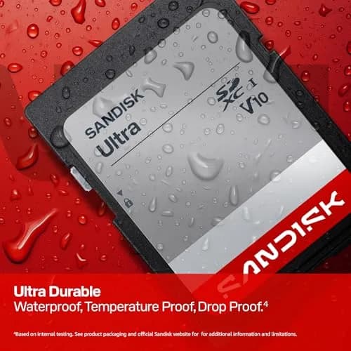 Sandisk 256GB Ultra SDXC UHS-I Card | Up to 195MB/s, Full HD, Waterproof, Shockproof thumbnail 5