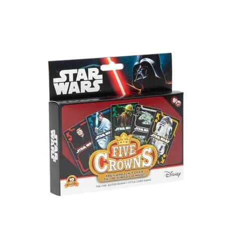 PlayMonster Five Crowns Star Wars Rummy Card Game for Kids, Family Game Night | Galactic Star Wars Theme, 58 Cards, Ages 8+ thumbnail 1
