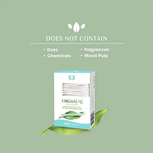 Organyc 100% Certified Organic Cotton Swabs, 400 Count (200 Count Pack of 2) | GOTS Certified Organic Cotton thumbnail 4
