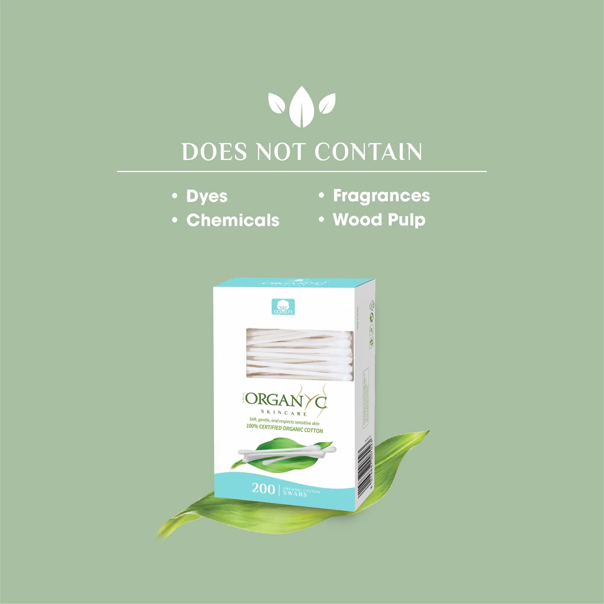 Organyc 100% Certified Organic Cotton Swabs, 400 Count (200 Count Pack of 2) | GOTS Certified Organic Cotton - view 4