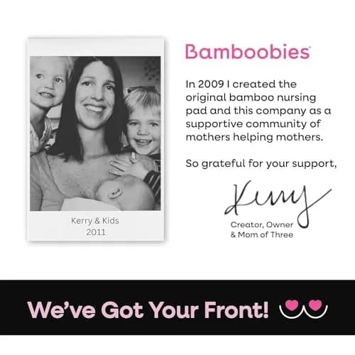 Bamboobies Soft Reusable Overnight Nursing Pads 12 Count | Ultra-Soft Velour Overnight Nursing Pads thumbnail 6