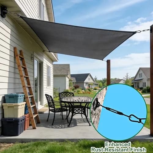 YOFIT Black 40 Pcs 5 Inch Shade Sail Hardware Kit with Turnbuckles | Heavy-Duty 304 Stainless Steel for Outdoor Patio Canopy Installation thumbnail 2