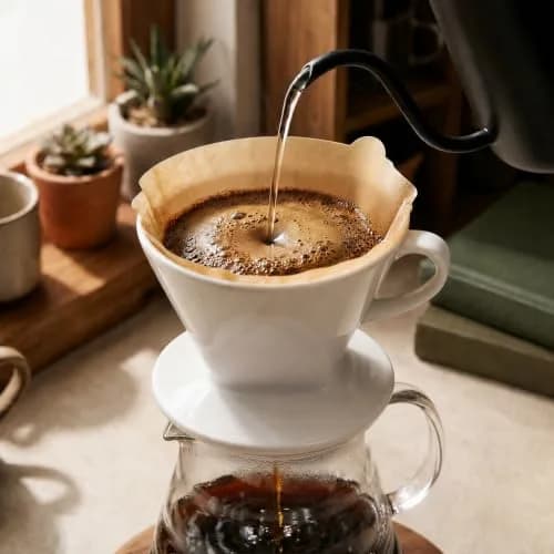 Metflavor #4 Coffee Filters 100 Count | Unbleached Cone Filters for 8-12 Cup Coffee thumbnail 7