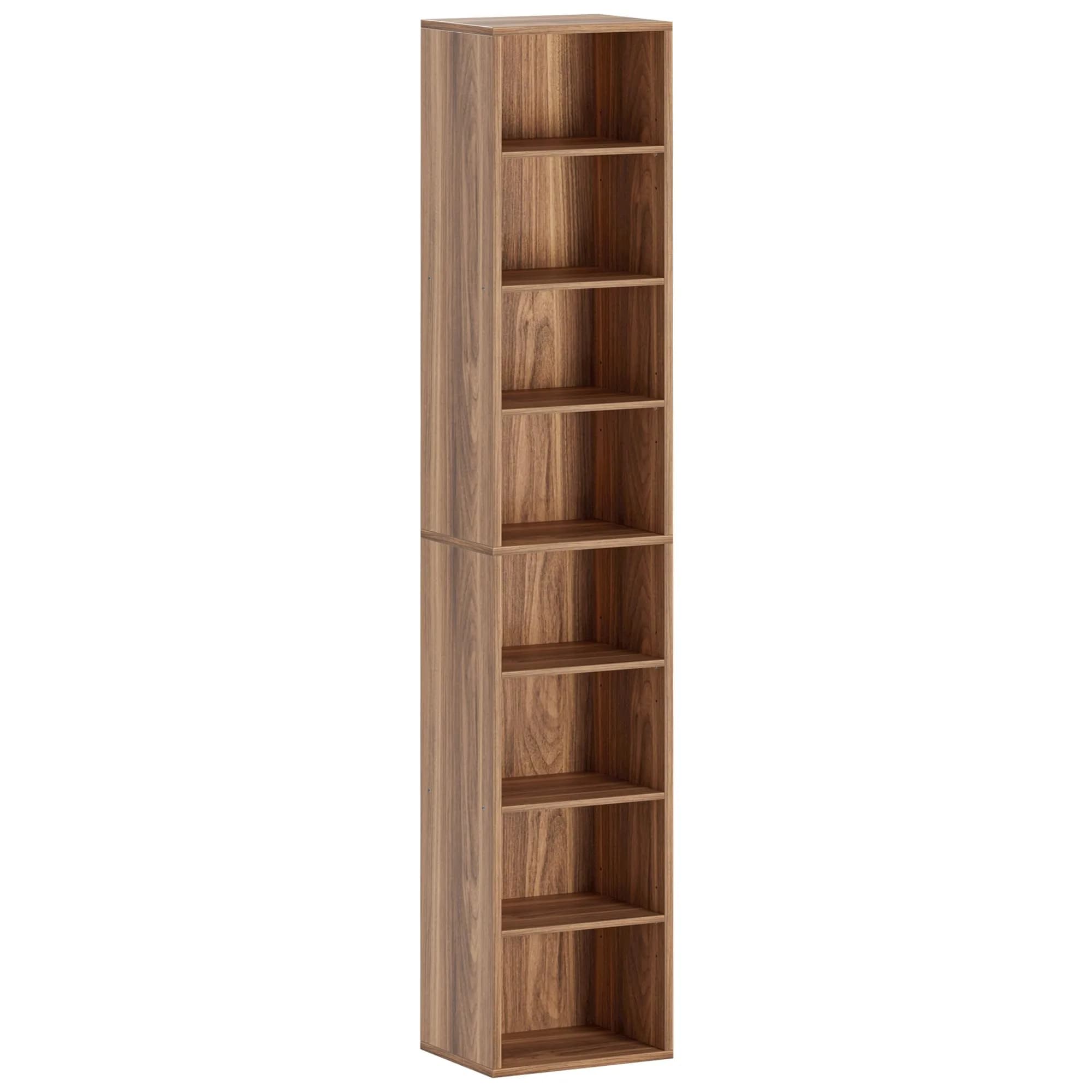 IRONCK Tall Narrow Bookshelf 8 Tiers | Compact Corner Floor Standing Storage 71 in Tall