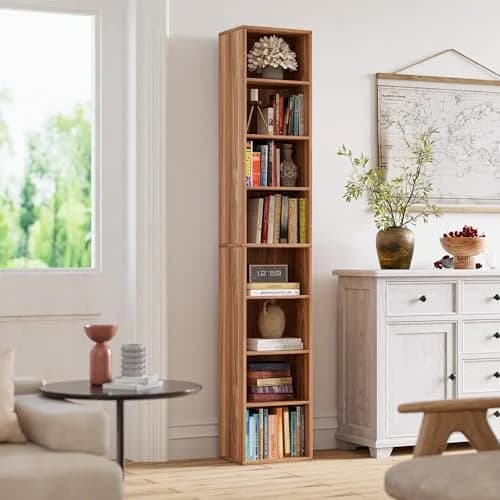 IRONCK Tall Narrow Bookshelf 8 Tiers | Compact Corner Floor Standing Storage 71 in Tall thumbnail 6