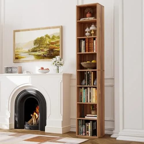 IRONCK Tall Narrow Bookshelf 8 Tiers | Compact Corner Floor Standing Storage 71 in Tall thumbnail 2