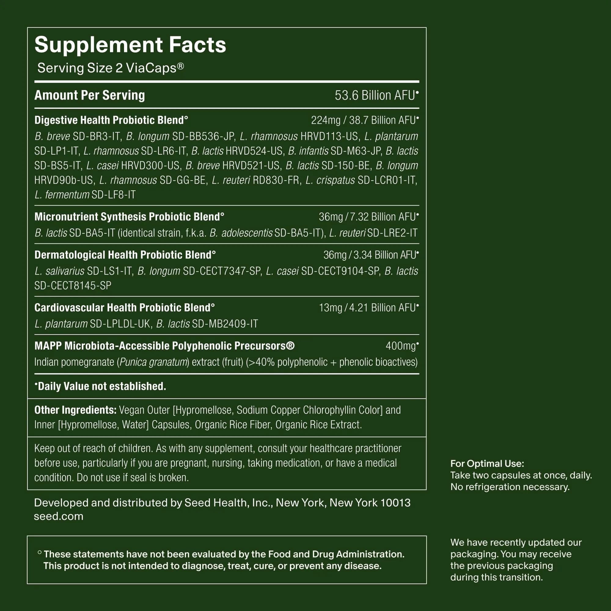 Seed DS-01 Daily Synbiotic 120 Count (60-Day Refill) | Clinically Validated Probiotic + Prebiotic for Gut Health - view 7