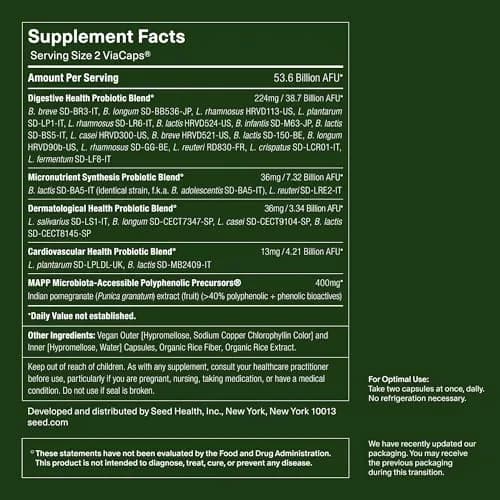 Seed DS-01 Daily Synbiotic 120 Count (60-Day Refill) | Clinically Validated Probiotic + Prebiotic for Gut Health thumbnail 7