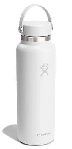 Hydro Flask 40 Oz Tonal White Wide Mouth Water Bottle | Insulated Stainless Steel, Cold 24 Hrs, Hot 12 Hrs thumbnail 2