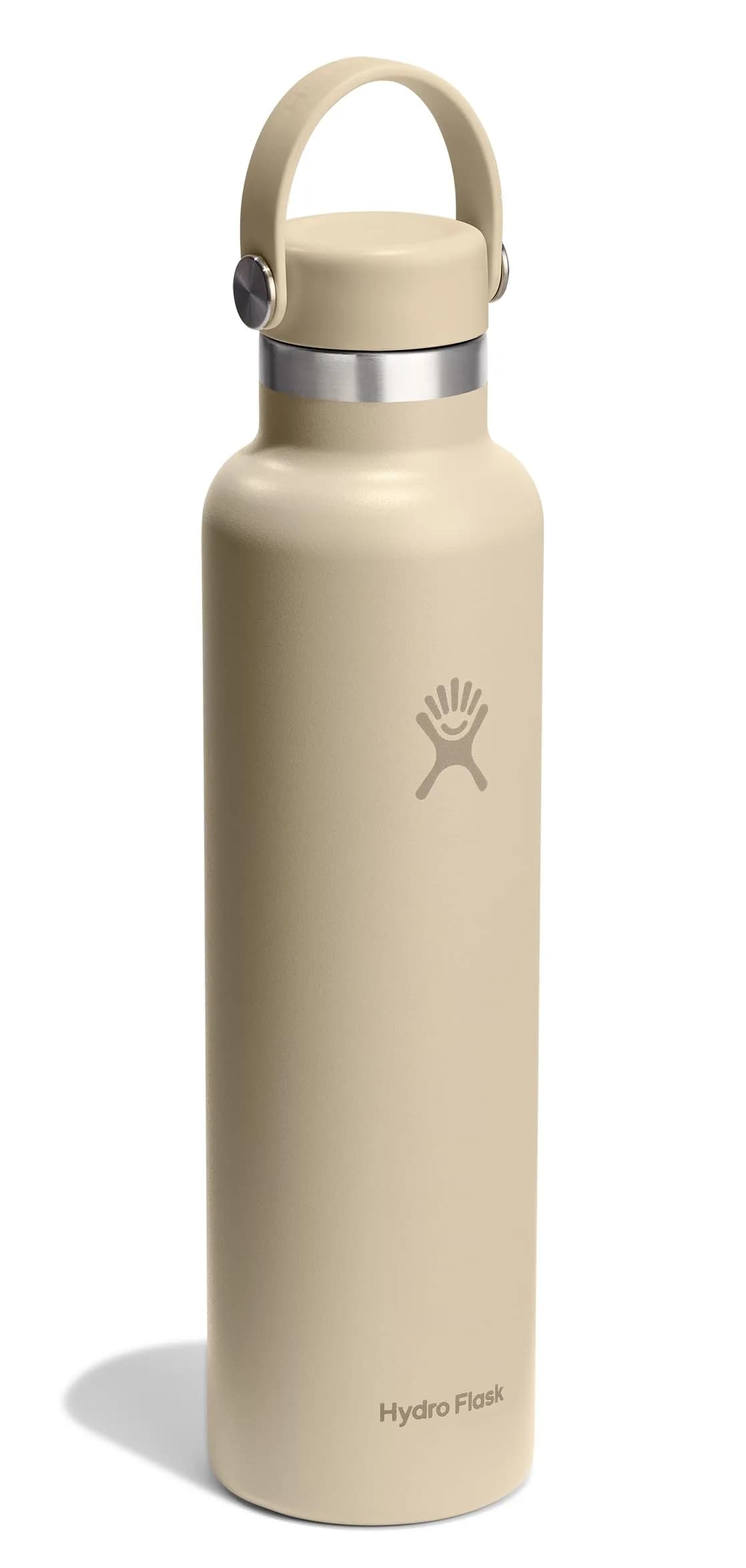 Hydro Flask 24 Oz Standard Mouth Water Bottle in Oat Tan - Insulated Stainless Steel, Leakproof thumbnail 2