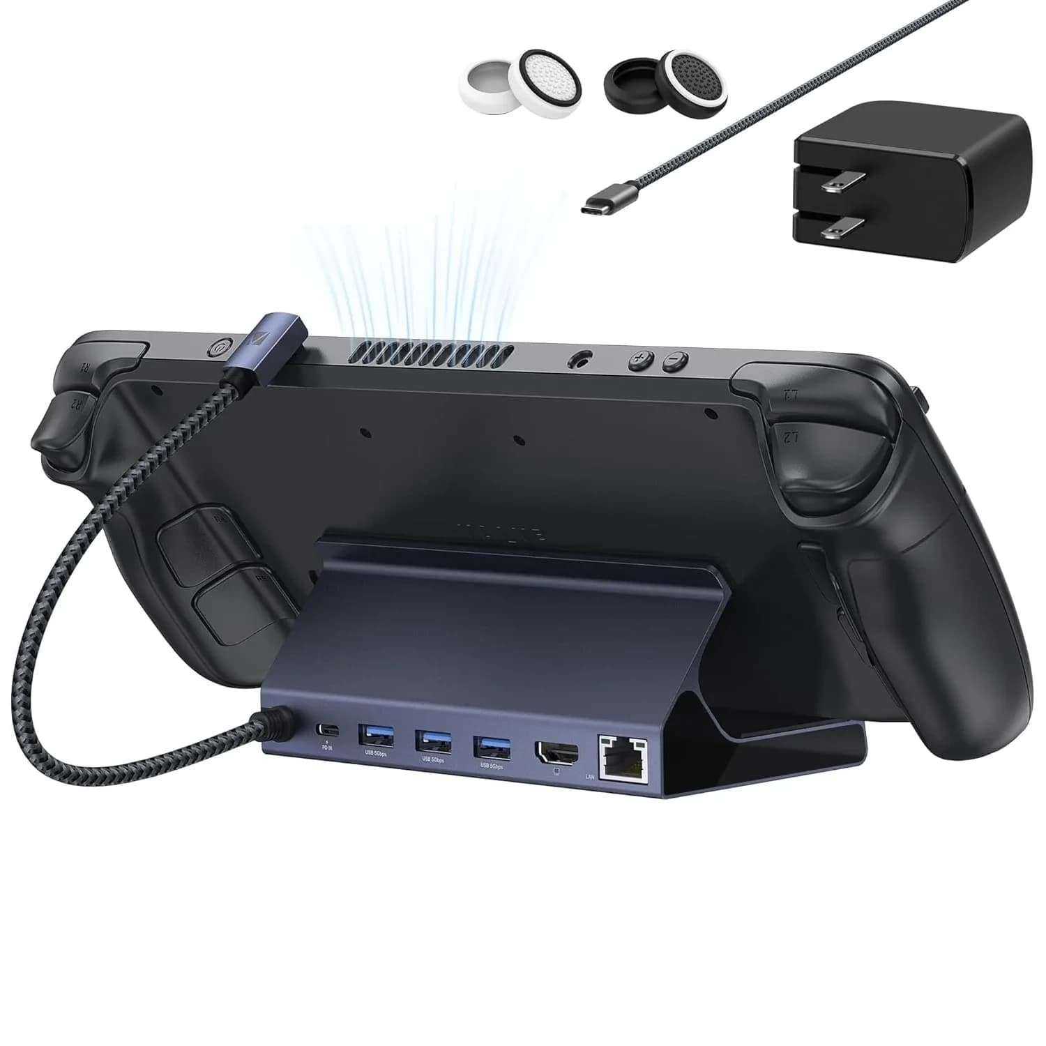 IVANKY 8-in-1 Docking Station for Steam Deck & ROG Ally 4K@144Hz | 65W PD Charger Included