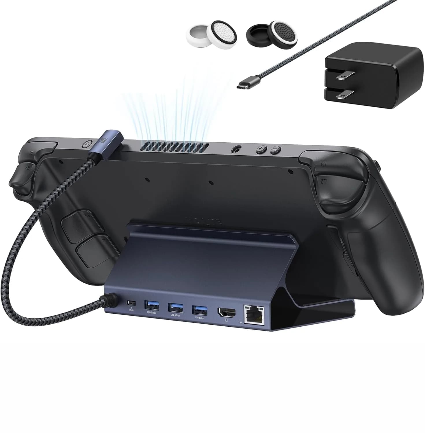 IVANKY 8-in-1 Docking Station for Steam Deck & ROG Ally 4K@144Hz | 65W PD Charger Included - main product image