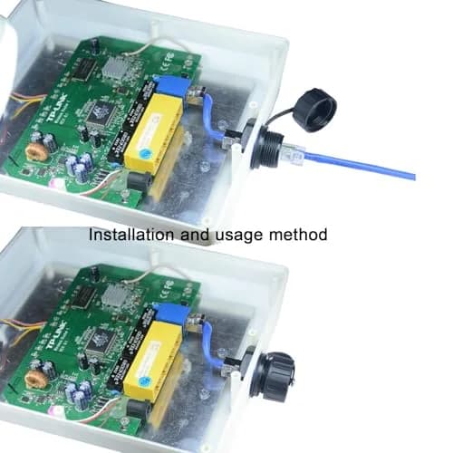 ANMBEST 5PCS CAT7 Panel Mounting Shielded RJ45 Waterproof Connector, 10Gbps 156mm (5.15in) | IP68 Rated for Industrial Outdoor Networks thumbnail 6