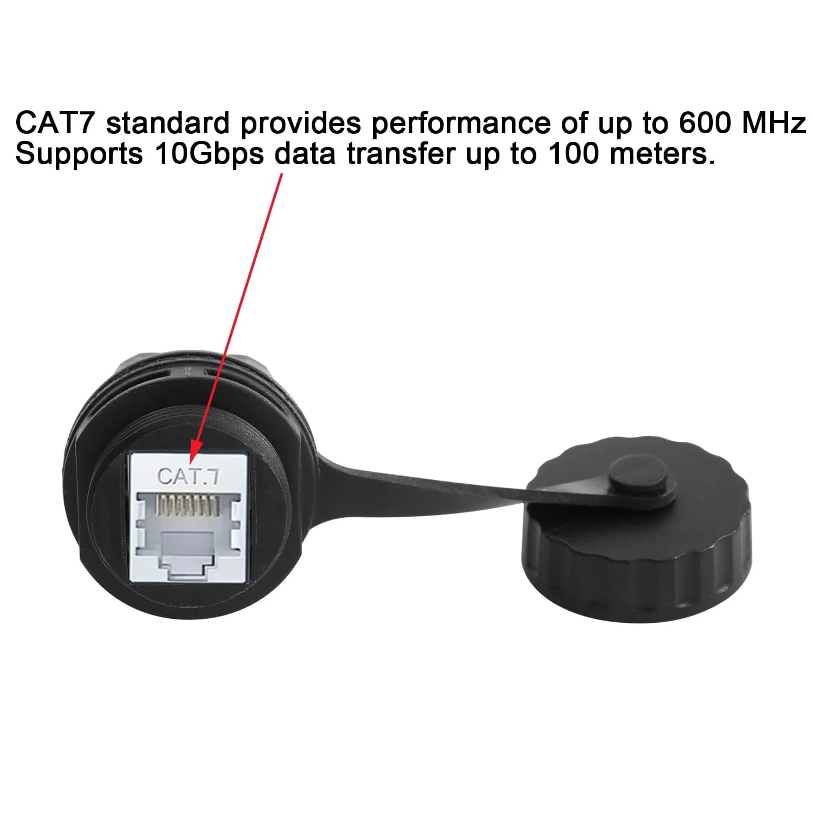 ANMBEST 5 Pieces CAT7 Shielded RJ45 Waterproof Ethernet Connector | IP67 Rated for Industrial Use - view 3