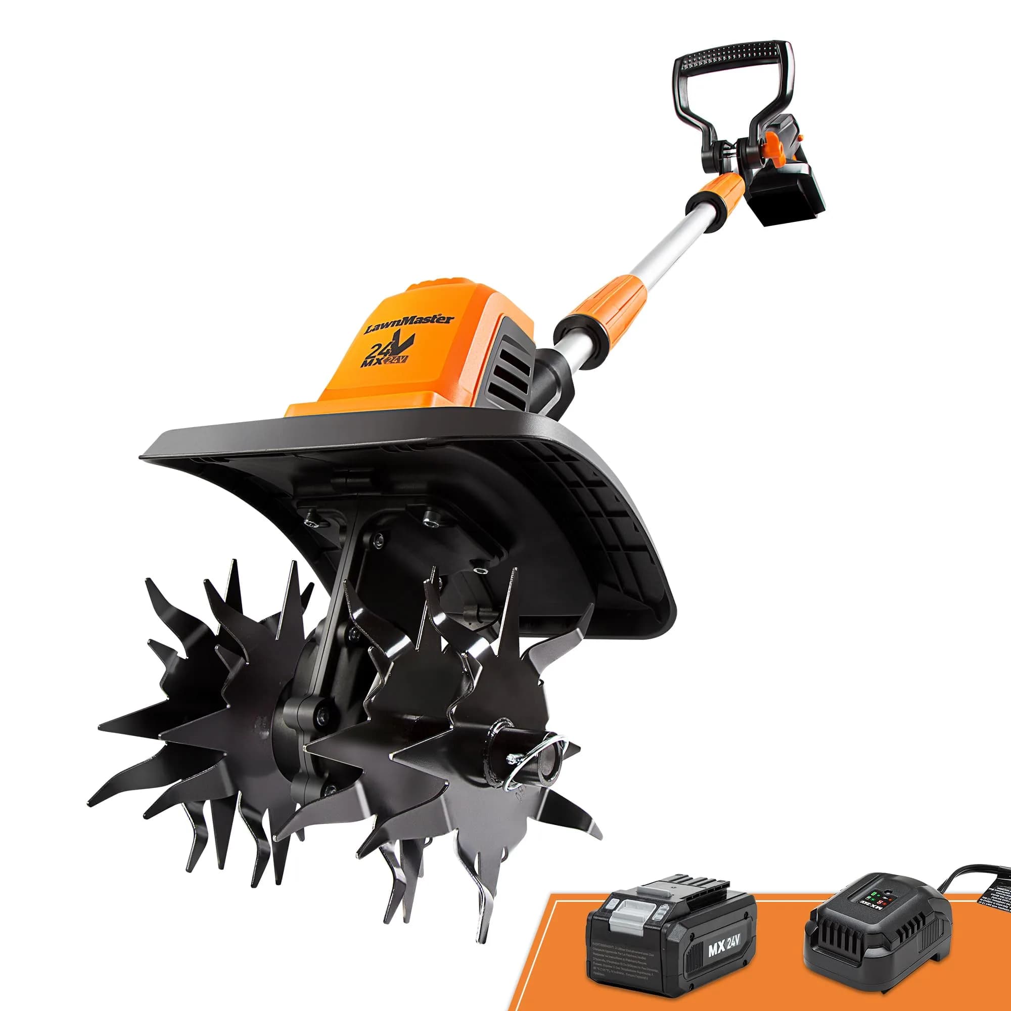 LawnMaster 24V MAX 9” Cordless Tiller – CLTE2409 | Compact, Cordless Garden Tiller for Small to Medium Gardens