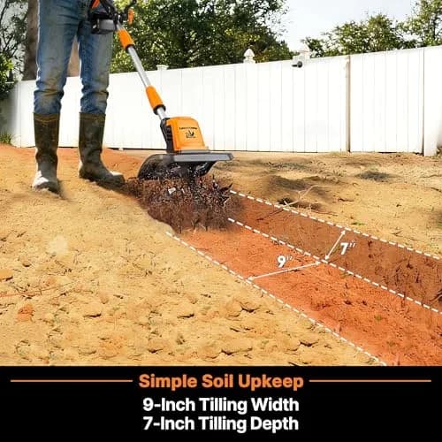 LawnMaster 24V MAX 9” Cordless Tiller – CLTE2409 | Compact, Cordless Garden Tiller for Small to Medium Gardens thumbnail 8