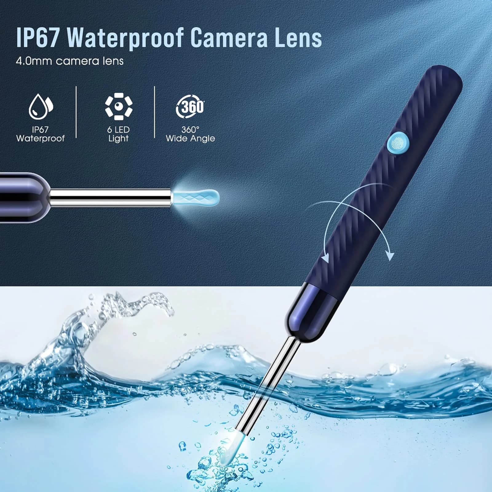 LEIPUT Ear Wax Removal Tool with 1080P HD Camera & 7 Ear Scoops | 23,789 Reviews, Blue - view 4