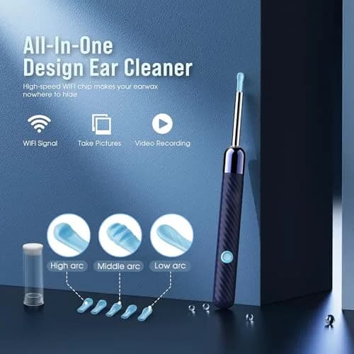 LEIPUT Ear Wax Removal Tool with 1080P HD Camera & 7 Ear Scoops | 23,789 Reviews, Blue thumbnail 2