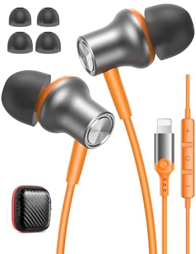 iMangoo MFi-Certified Wired Earbuds for Lightning Connector | 1.2m Tangle-Free Cable thumbnail 1