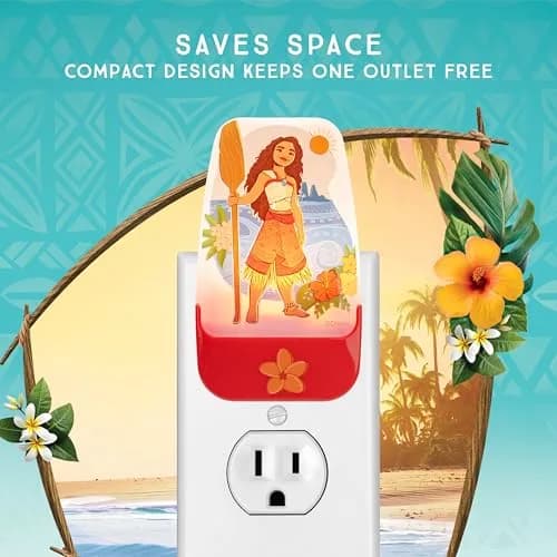 Disney Moana 2 LED Night Light Plug-in, 1 Pack | Dusk-to-Dawn Sensor for Kids' Rooms thumbnail 3