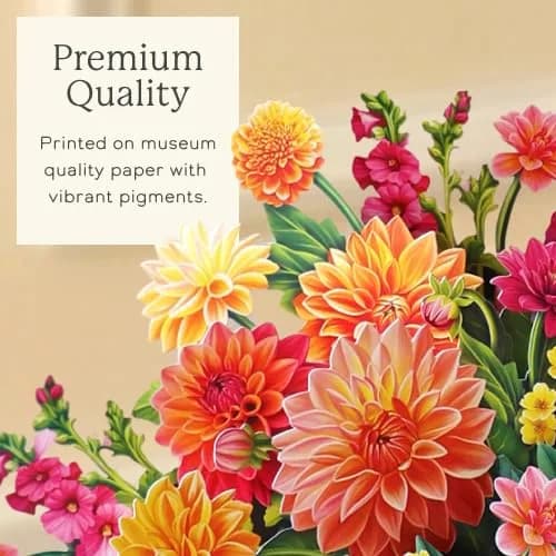 Freshcut Paper Dahlia Sunrise 3D Pop Up Card 14.5 Inch | Greeting Card for Birthdays, Mother's Day, Thank You, Gifts for Mom - view 5