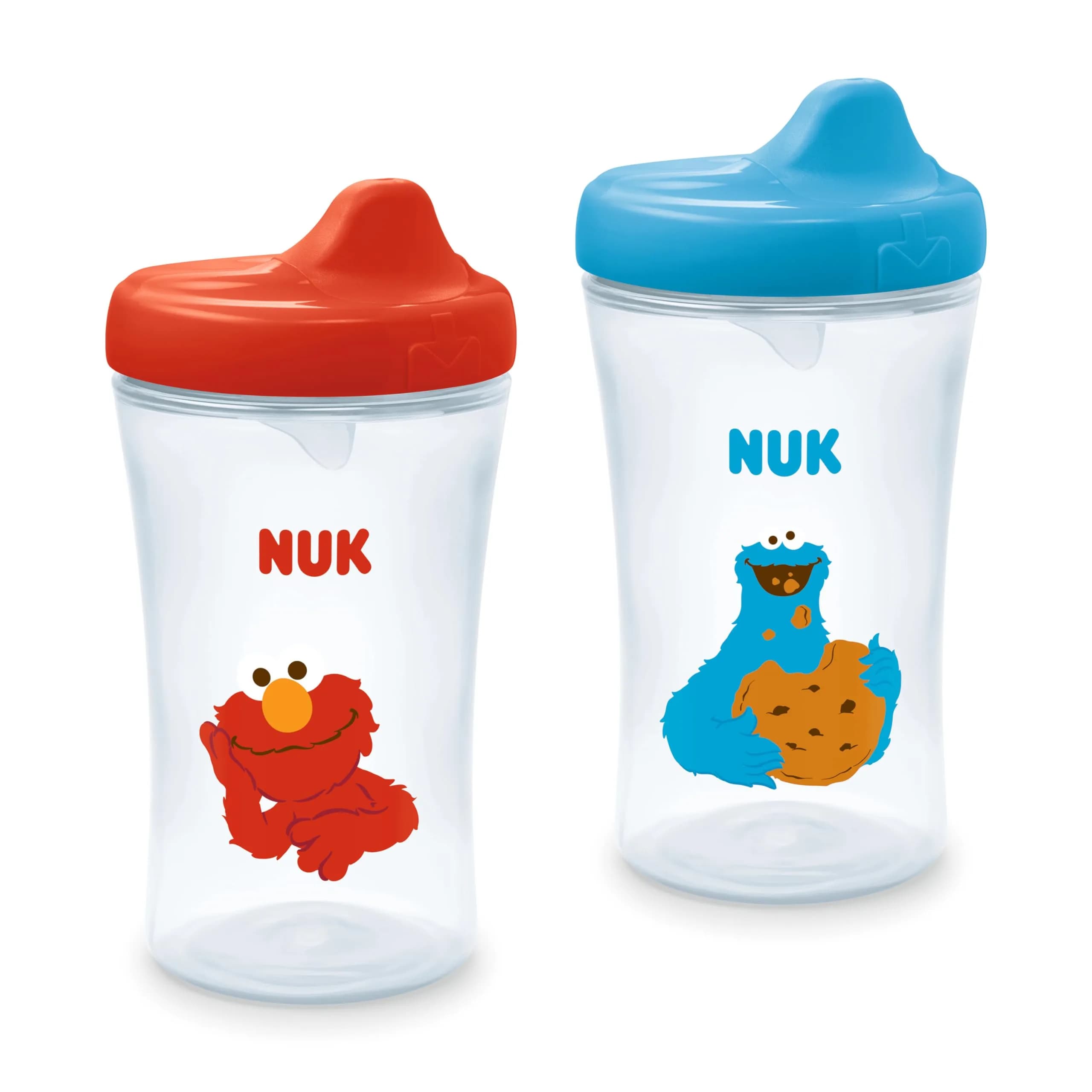 NUK First Choice Sesame Street Active Hard Spout Sippy Cup 2.0, 10 oz (296 ml) 2-Pack | Spill-Proof & Bite-Resistant for Toddlers 9m+ — Sesame Street 2.0