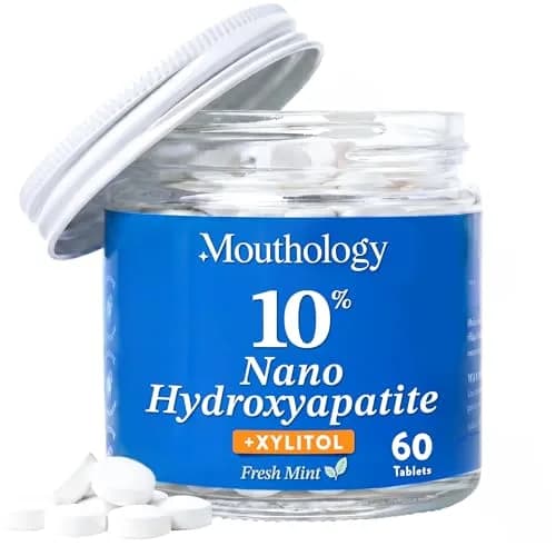 Mouthology 10% Nano Hydroxyapatite Toothpaste Tablets Fresh Mint 60 Count (Pack of 1) | Dentist-Recommended Enamel Care thumbnail 1